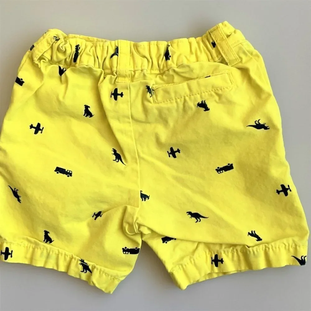 DINOSAUR & VEHICLE FLAT FRONT SHORTS LIKE NEW